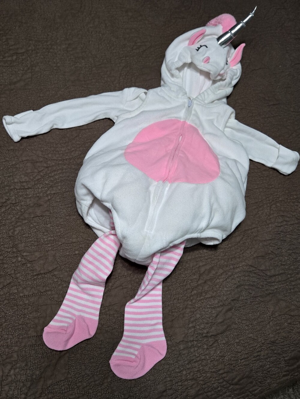 Baby Girl Little Unicorn Halloween Costume and Tights Set, 6m - 9m - Picture 2 of 15